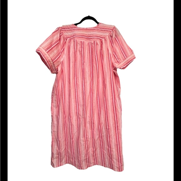 VTG PINK, Victoria Secret Sleepwear, Grandma Core, Pink Stripped Robe, Size L - Picture 3 of 5